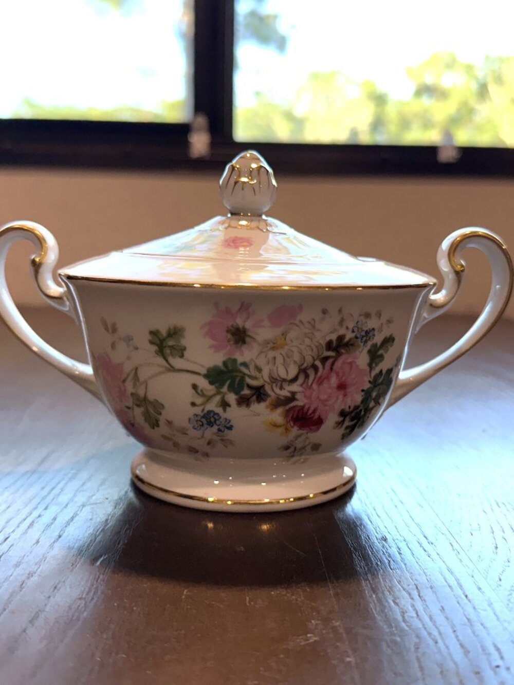 Noritake Gardena #3056 2 Handle Sugar Dish